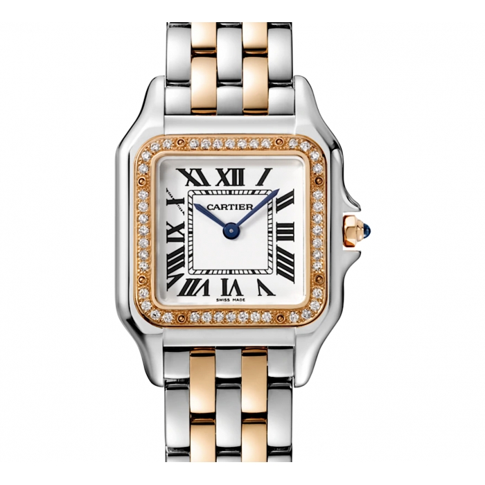 Panthère Medium steel/Rose Gold Diamond Ref. W3PN0007