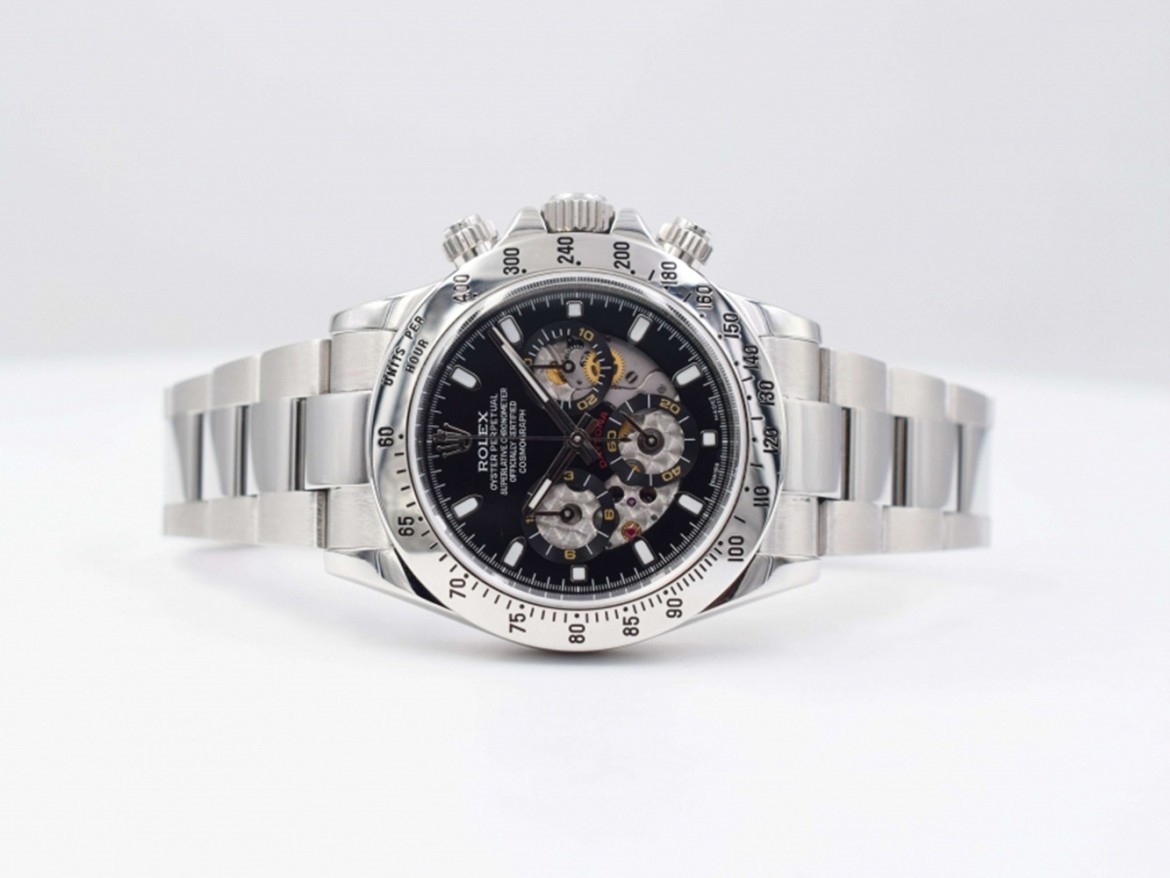 116520 Black Skeleton Dial - Full set