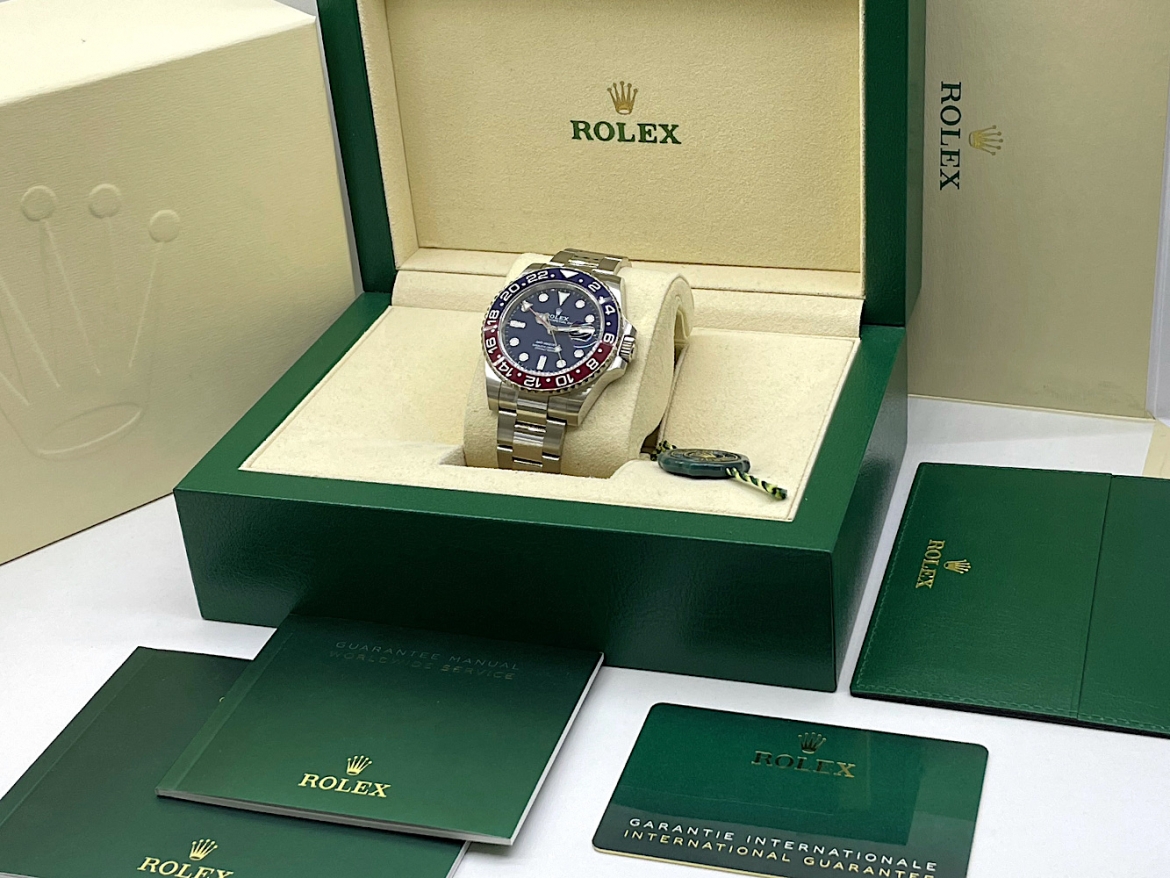 126719BLRO New Stickers 2021 - White Gold & Blue Dial