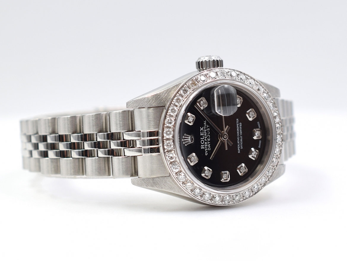26mm Black Diamonds Dial With After Diamonds Bezel - Full Set