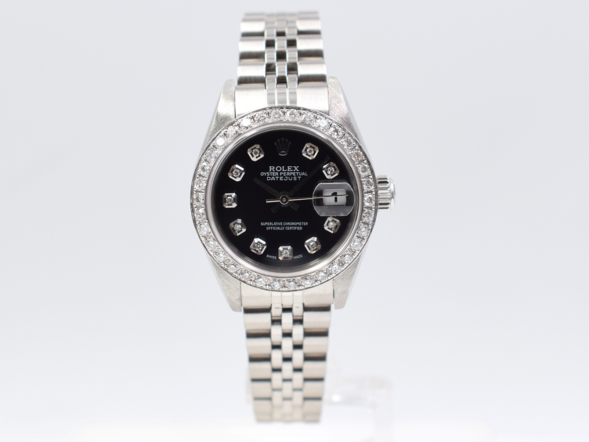 26mm Black Diamonds Dial With After Diamonds Bezel - Full Set