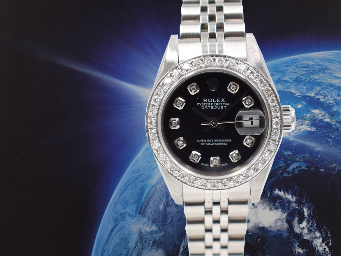 26mm Black Diamonds Dial With After Diamonds Bezel - Full Set