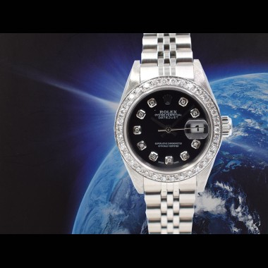 26mm Black Diamonds Dial With After Diamonds Bezel - Full Set