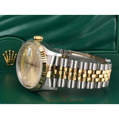 16233 Gold Dial With Big Diamonds - Full Set