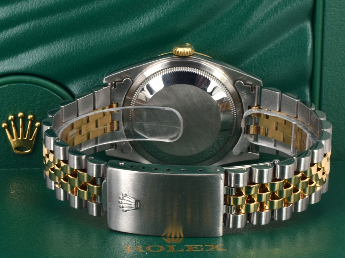 16233 Gold Dial With Big Diamonds - Full Set