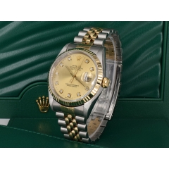 16233 Gold Dial With Big Diamonds - Full Set