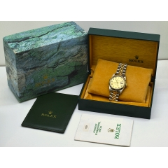 16233 Gold Dial With Big Diamonds - Full Set