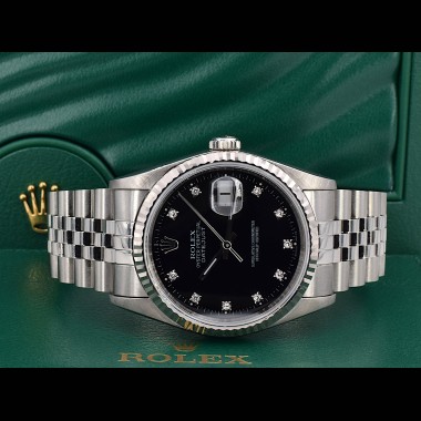 16234 Black Dial With Diamonds - Full Set 36mm