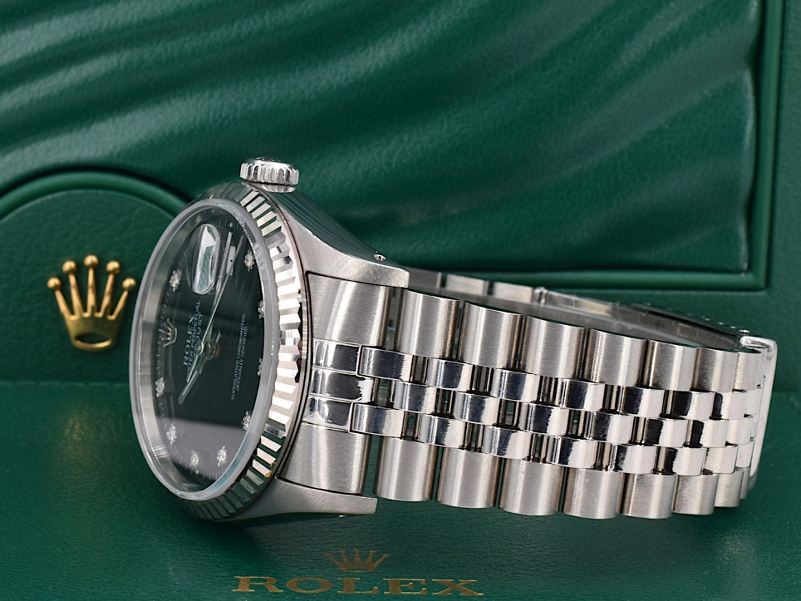 16234 Black Dial With Diamonds - Full Set 36mm