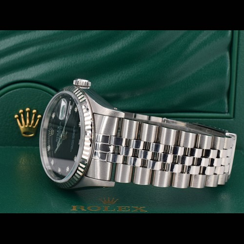 16234 Black Dial With Diamonds - Full Set 36mm