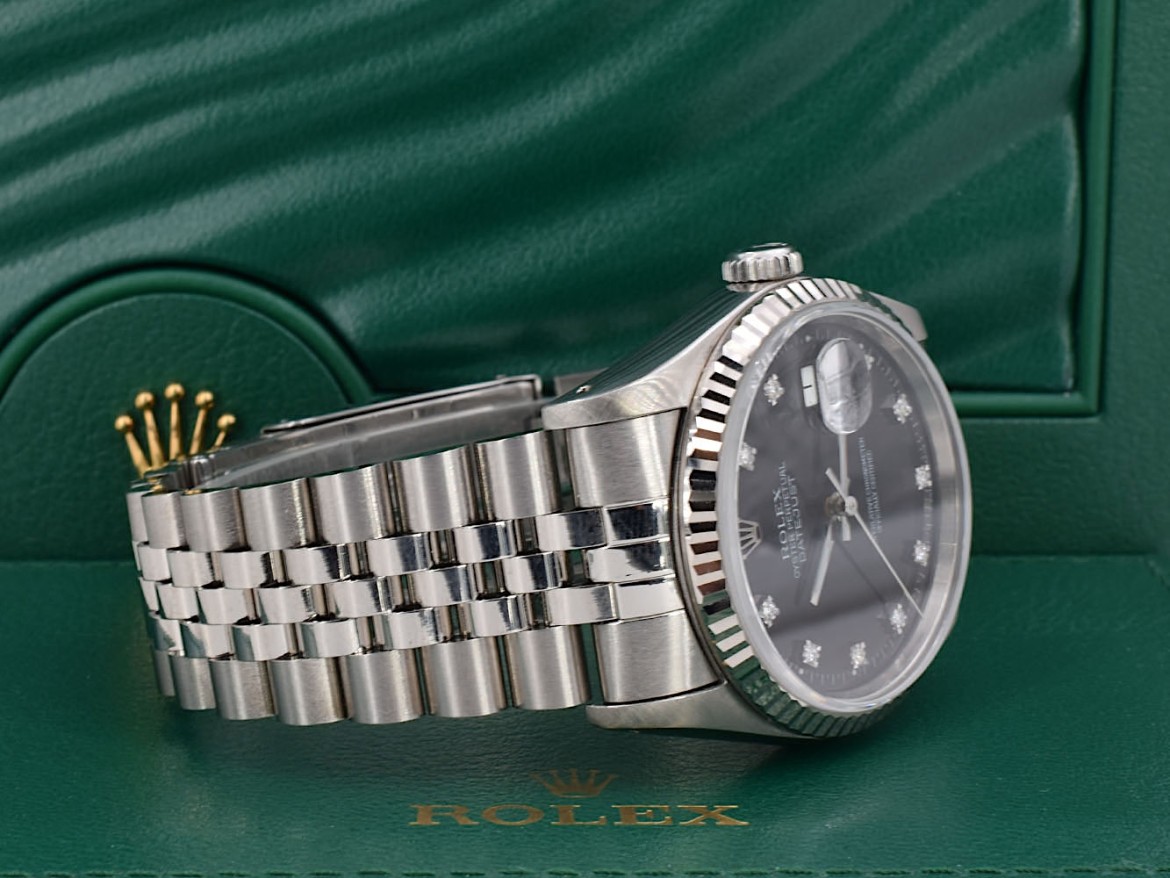 16234 Black Dial With Diamonds - Full Set 36mm