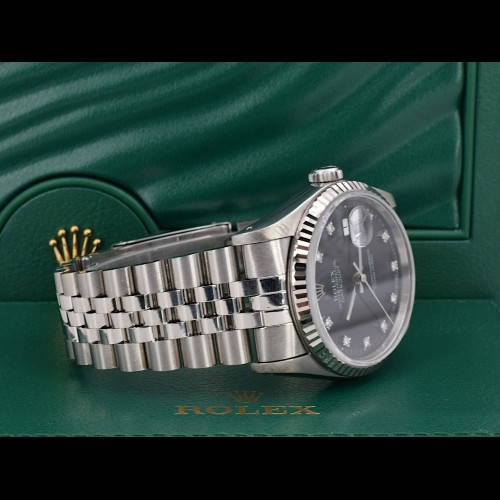 16234 Black Dial With Diamonds - Full Set 36mm