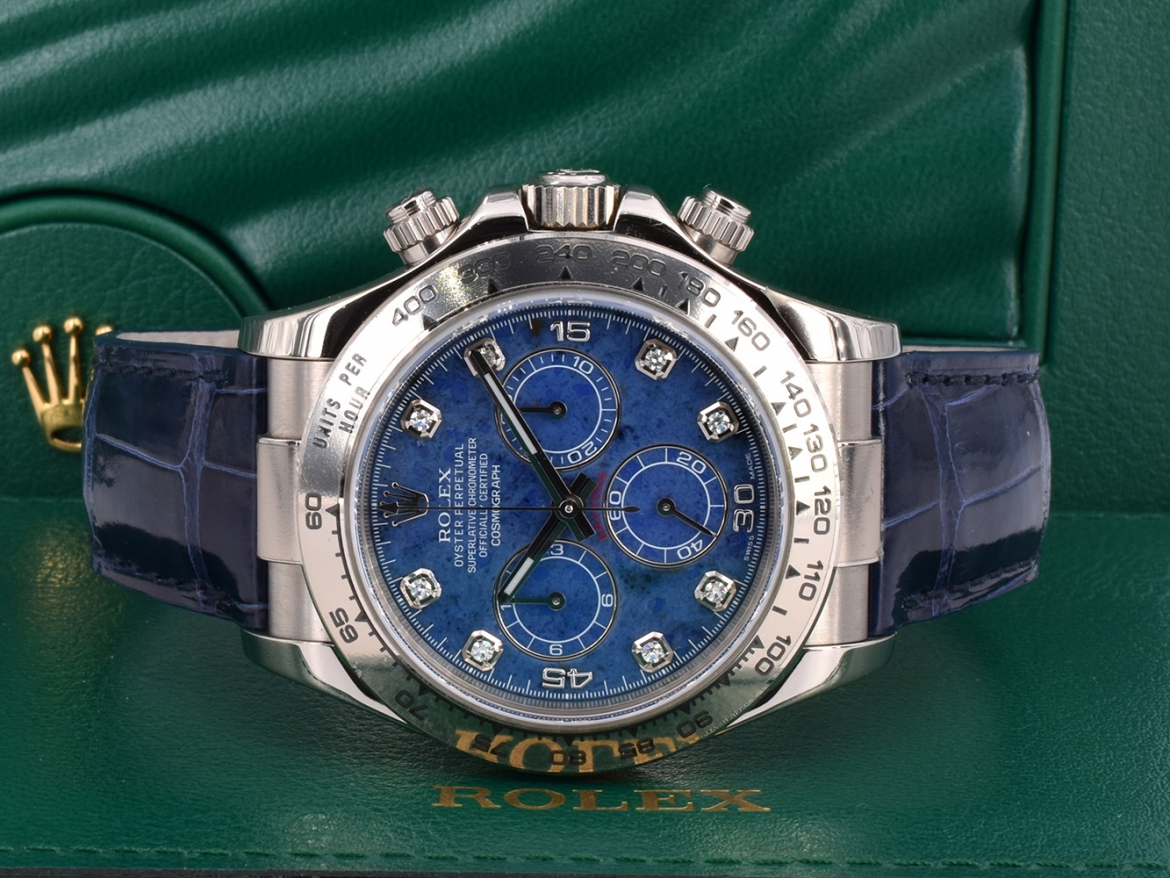 116519 New/Nos Stickers white gold sodalite diamonds dial - ITA