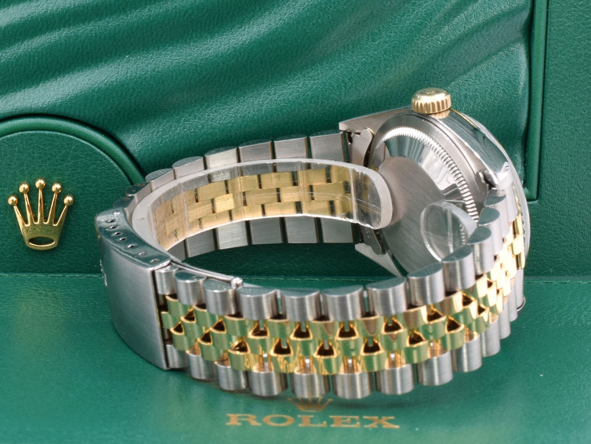 16233 Black Dial With Big Diamonds - Full Set