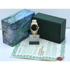 16233 Black Dial With Big Diamonds - Full Set