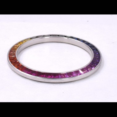 Rolex Daytona Rainbow lunetta-bezel White Gold After