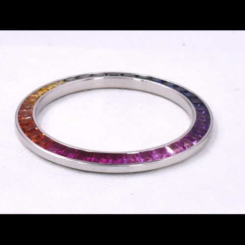 Rolex Daytona Rainbow lunetta-bezel White Gold After