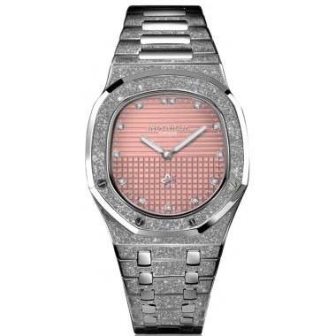 Genius Genta FROST PINK GUILLOCHÉ DIAMOND DIAL