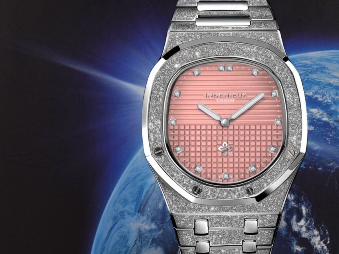 Genius Genta FROST PINK GUILLOCHÉ DIAMOND DIAL