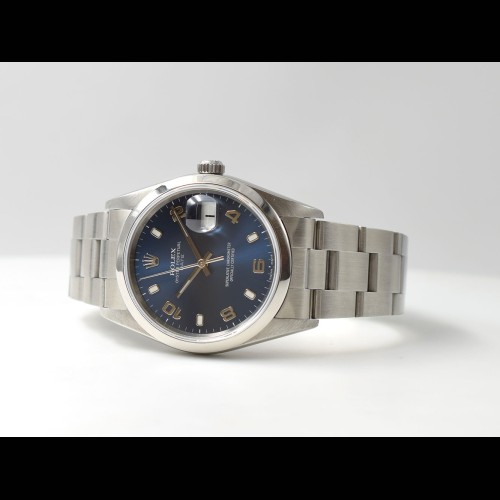 15200 34mm Blue dial Full Set