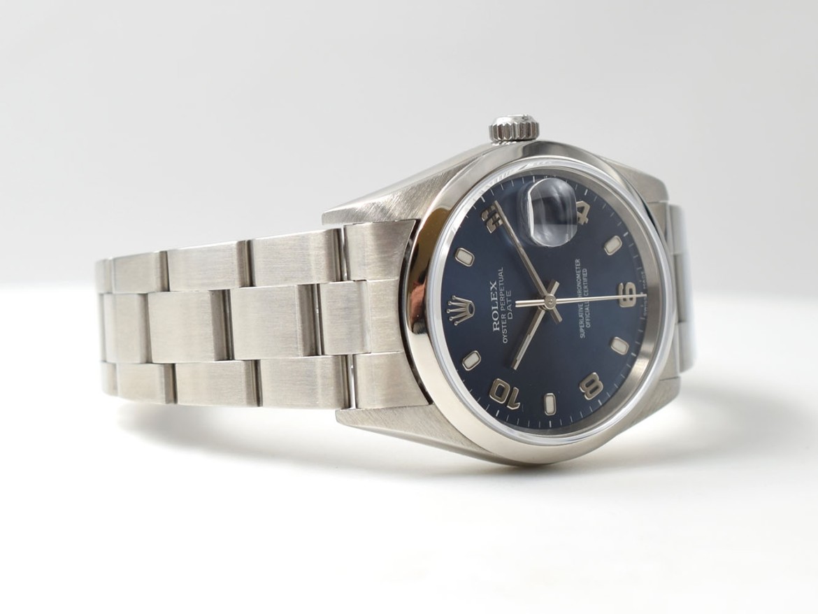 15200 34mm Blue dial Full Set