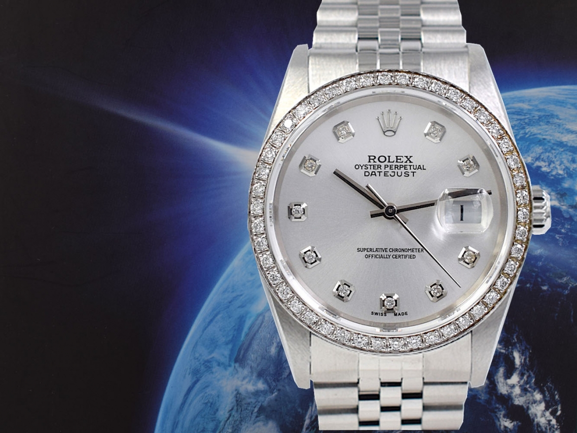 16234 Silver Diamonds Dial & After Diamonds Bezel - Full Set 36mm