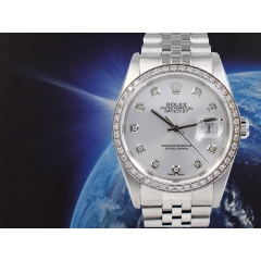 16234 Silver Diamonds Dial & After Diamonds Bezel - Full Set 36mm