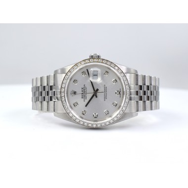 16234 Silver Diamonds Dial & After Diamonds Bezel - Full Set 36mm