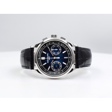 Chronograph Platinum Blue Baguette Diamond Dial New 2017