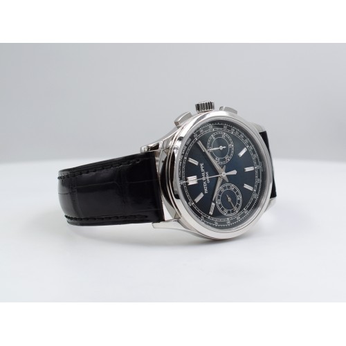 Chronograph Platinum Blue Baguette Diamond Dial New 2017