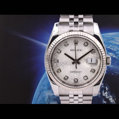 116234 White Jubilee Dial With Big Diamonds - Full Set 36mm
