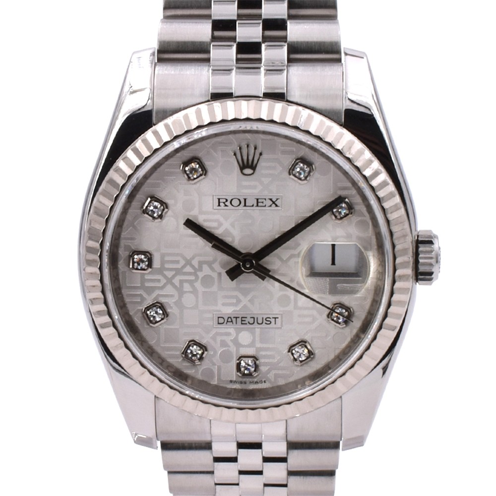 116234 White Jubilee Dial With Big Diamonds - Full Set 36mm