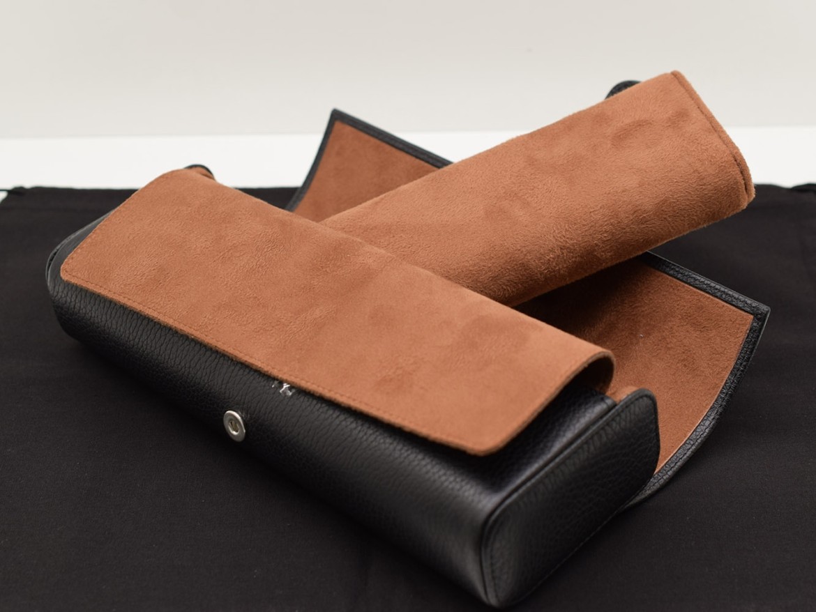 Porta Orologi in pelle interno in alcantara  made in Italy