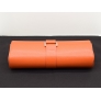 Leather Watch Box made in Italy orange