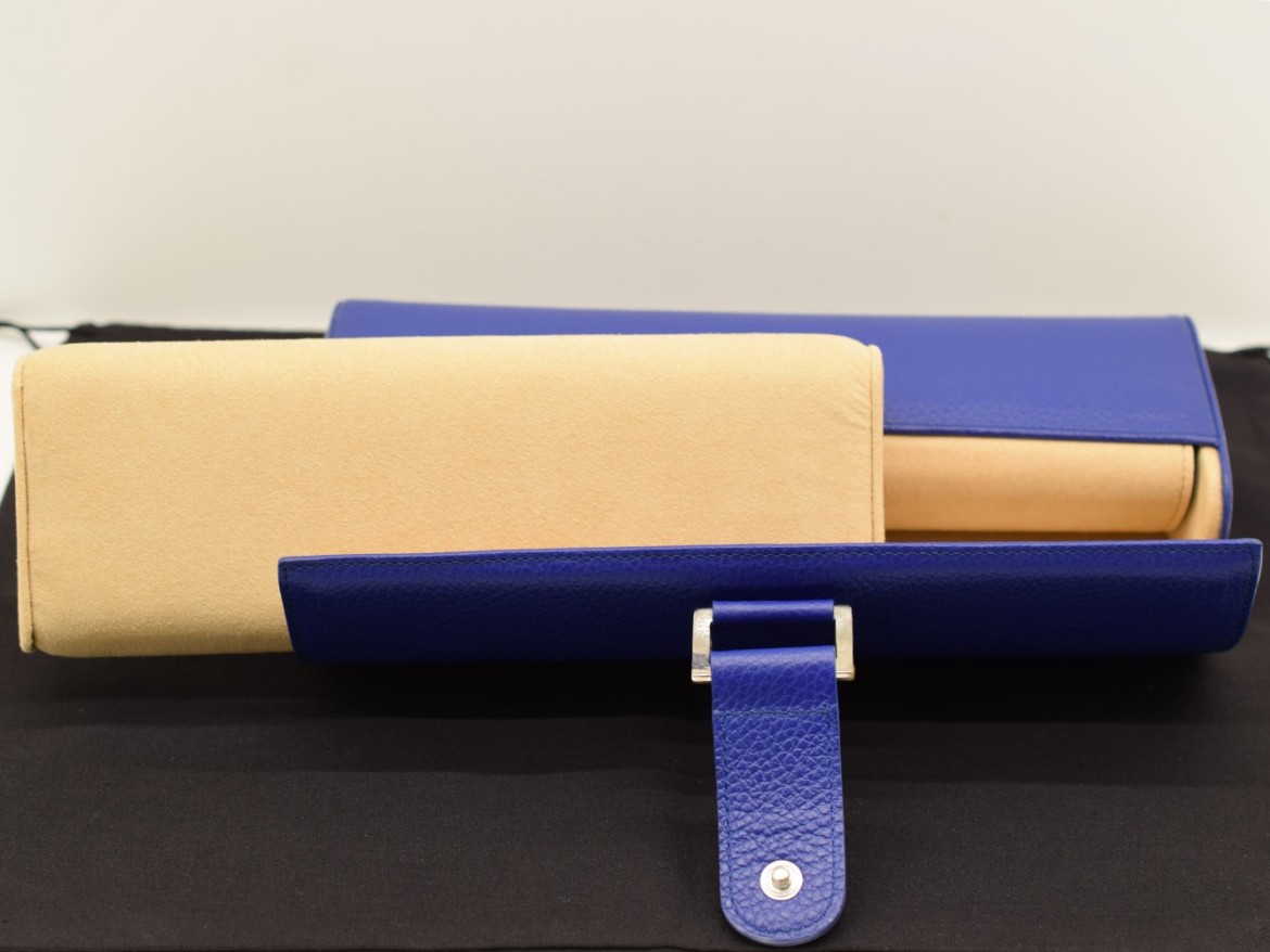 Porta Orologi in pelle interno in alcantara  made in Italy