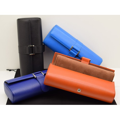 Porta Orologi in pelle interno in alcantara  made in Italy