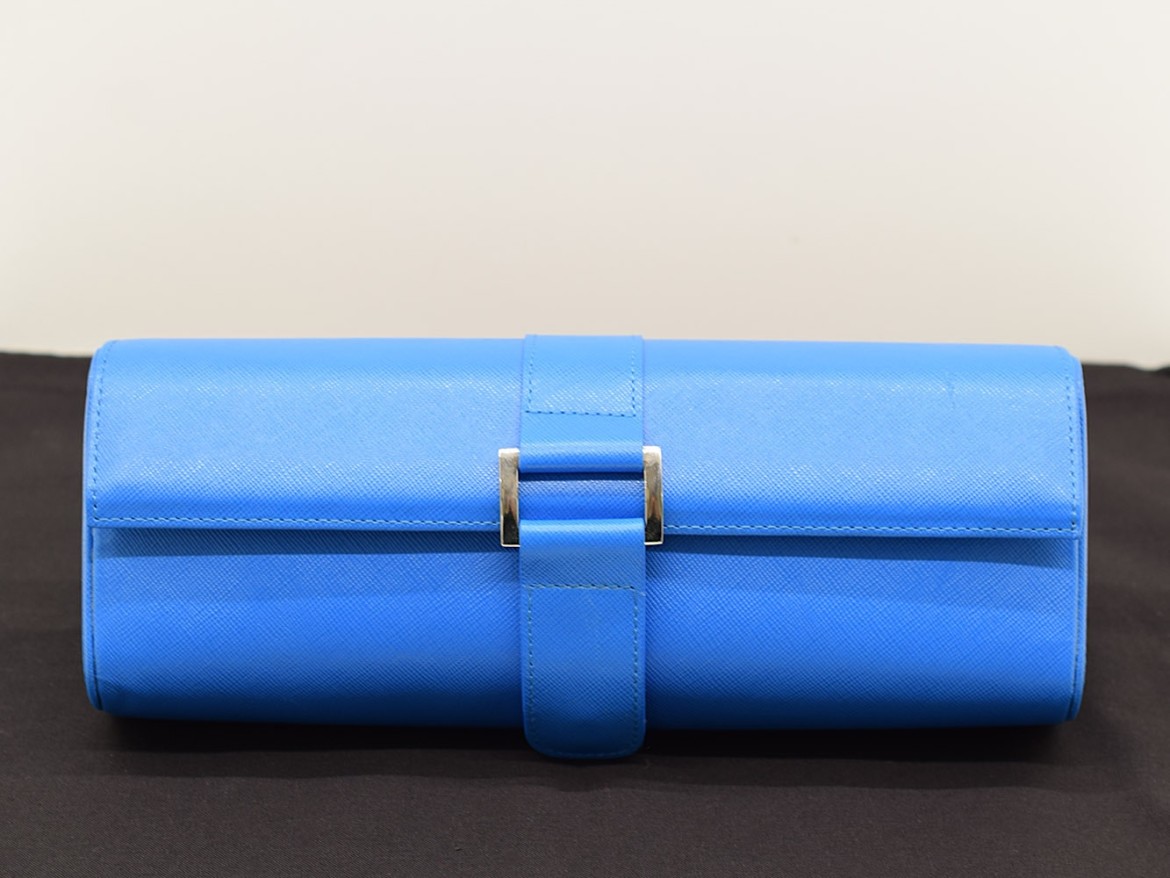 Porta Orologi in pelle interno in alcantara  made in Italy