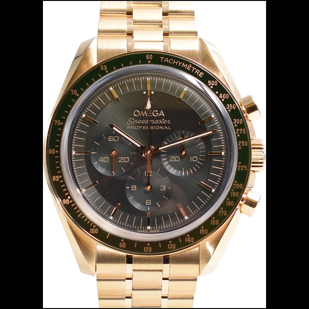 Professional Moonwatch Co-Axial Master Chronometer Moonshine Yellow Gold NEW