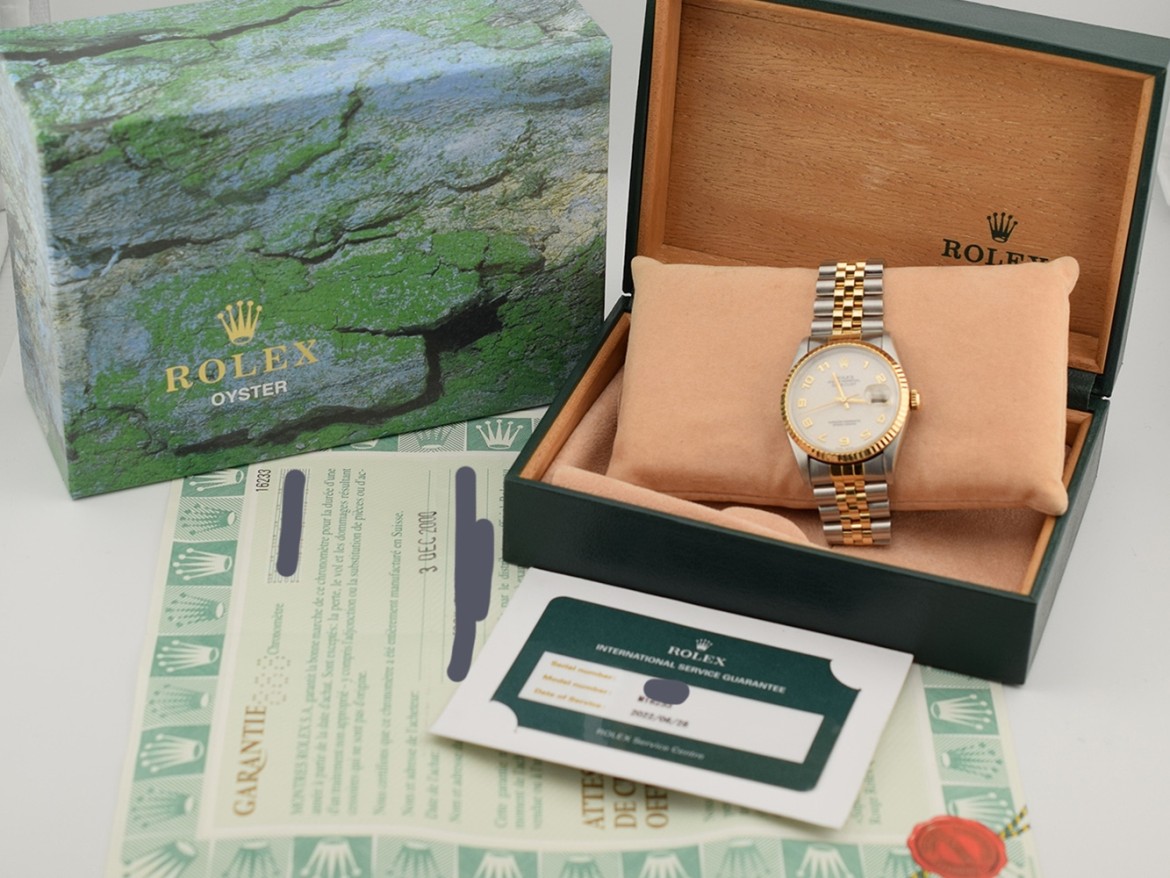 16233 White Jubilee Arabic Dial - Full Set 36mm