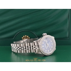 69174 Blue Dial With Big Diamonds & After Diamonds Bezel 26mm