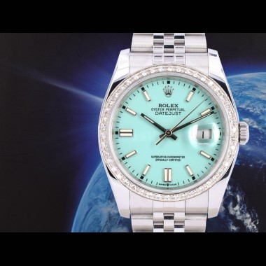 Turquoise Dial With After Diamonds Bezel - Full set 36mm