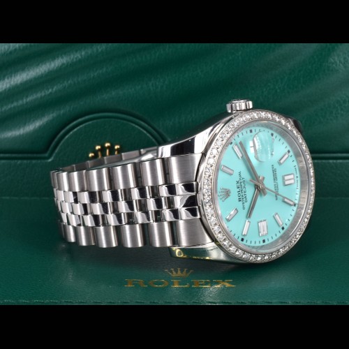 Turquoise Dial With After Diamonds Bezel - Full set 36mm