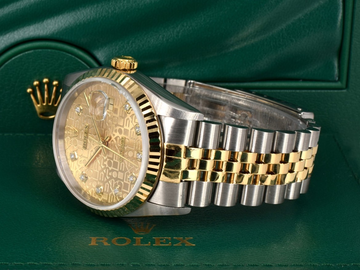 16233 Gold Jubilee Dial With Diamonds - Full set 36mm