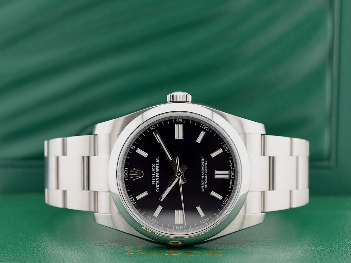 36mm Black dial full set New