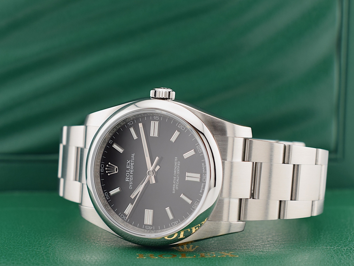 36mm Black dial full set New