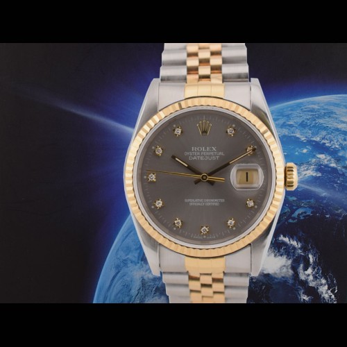 16233 Silver Dial With Diamonds - Full Set 36mm