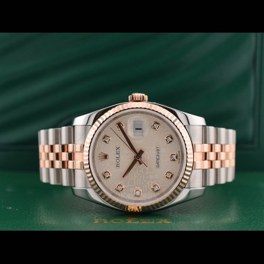 116231 Steel & Rose Gold With Jubilee Diamonds Dial - Full Set 36mm