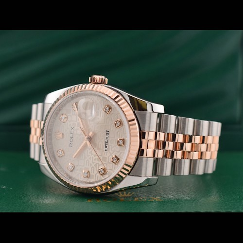 116231 Steel & Rose Gold With Jubilee Diamonds Dial - Full Set 36mm