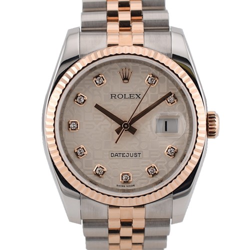116231 Steel & Rose Gold With Jubilee Diamonds Dial - Full Set 36mm