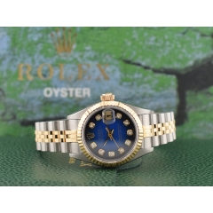 69173 Blue Dial With Diamonds - Full Set 26mm